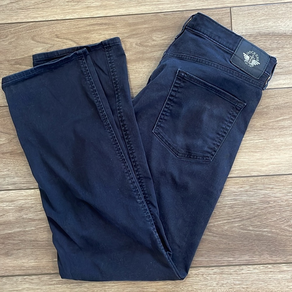 Dockers Straight Leg Fit Men’s W33 L32 Dark Grey/ Light Black Denim Jeans Pants
